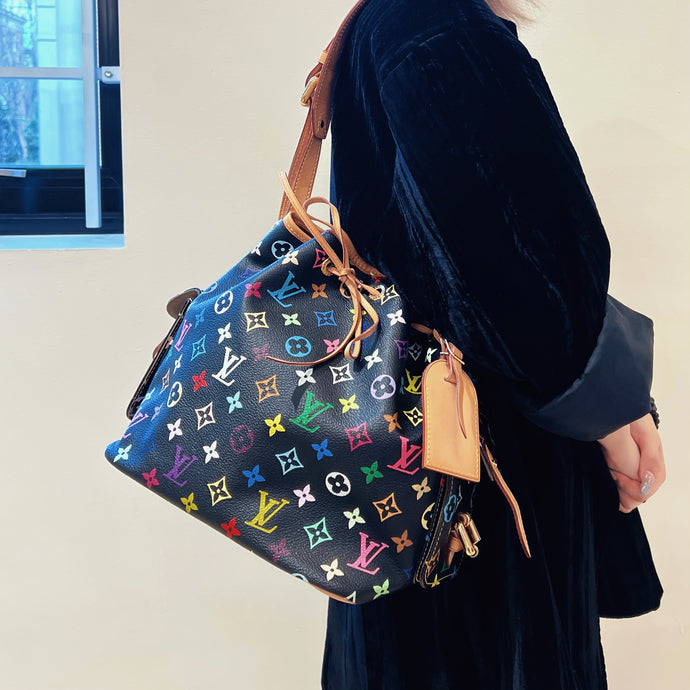 Louis Vuitton Black Monogram Multicolor Petit Noe Bag