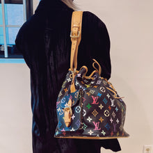 Load image into Gallery viewer, Louis Vuitton Black Monogram Multicolor Petit Noe Bag
