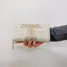 Load image into Gallery viewer, Chanel Canvas Deauville Large Zip Around Wallet
