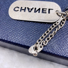 Load image into Gallery viewer, Chanel silver key chain plaque TWS
