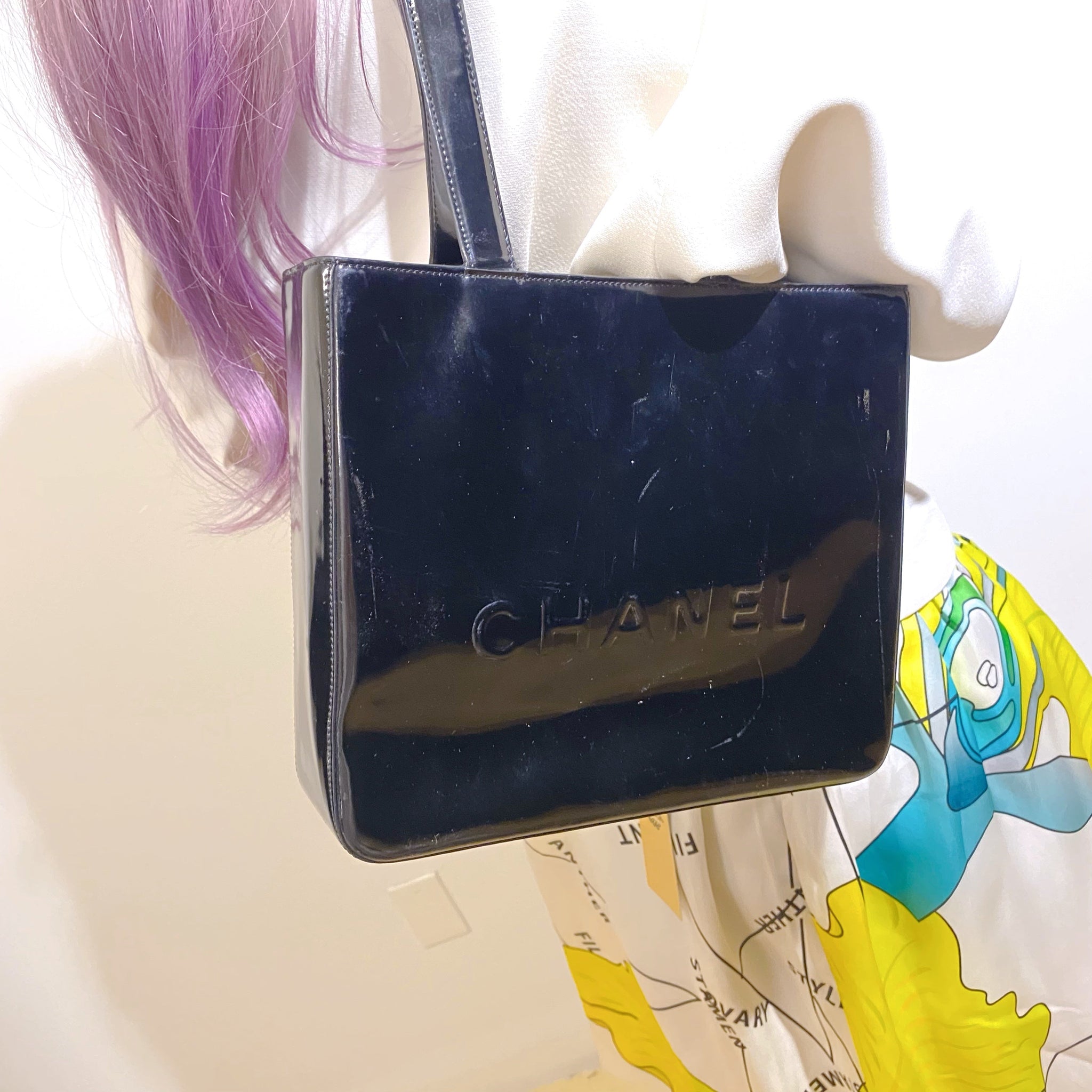 Chanel Black Patent Leather Tote Bag – Sheer Room