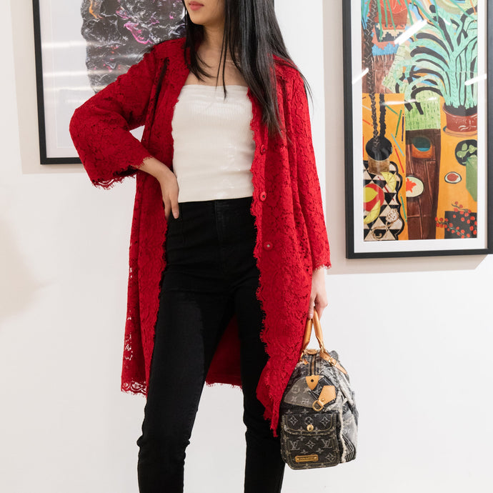 Dolce Gabbana red lace jacket TWS