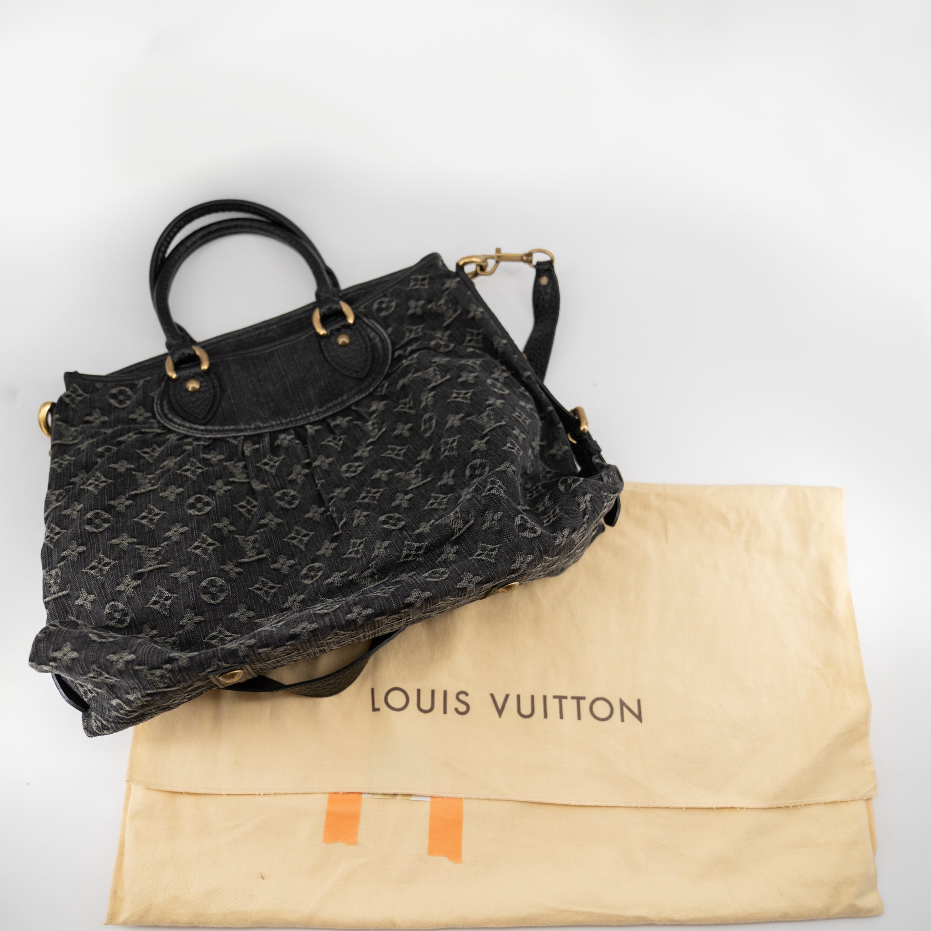 Louis Vuitton Limited Edition Denim Monogram Neo Cabby MM in Black
