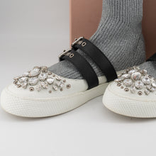 Load image into Gallery viewer, Miu Miu Lurex Knit Hi-top Sneakers TWS
