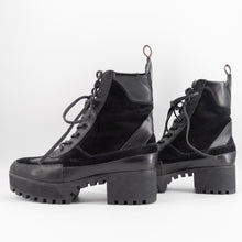 Load image into Gallery viewer, Louis Vuitton Black Suede combat boots
