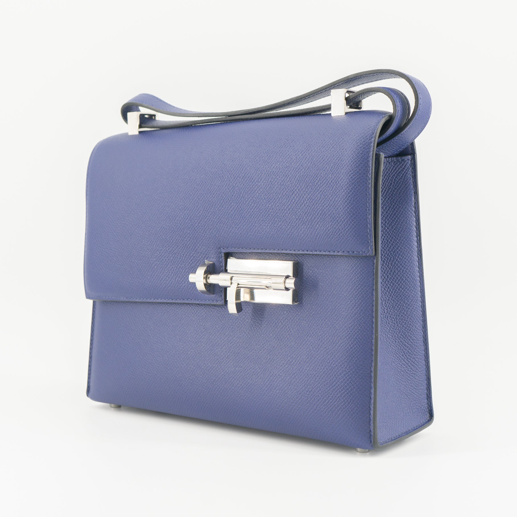 Hermès post it holder / Swift Hermes case Navy blue Leather ref.861857 -  Joli Closet