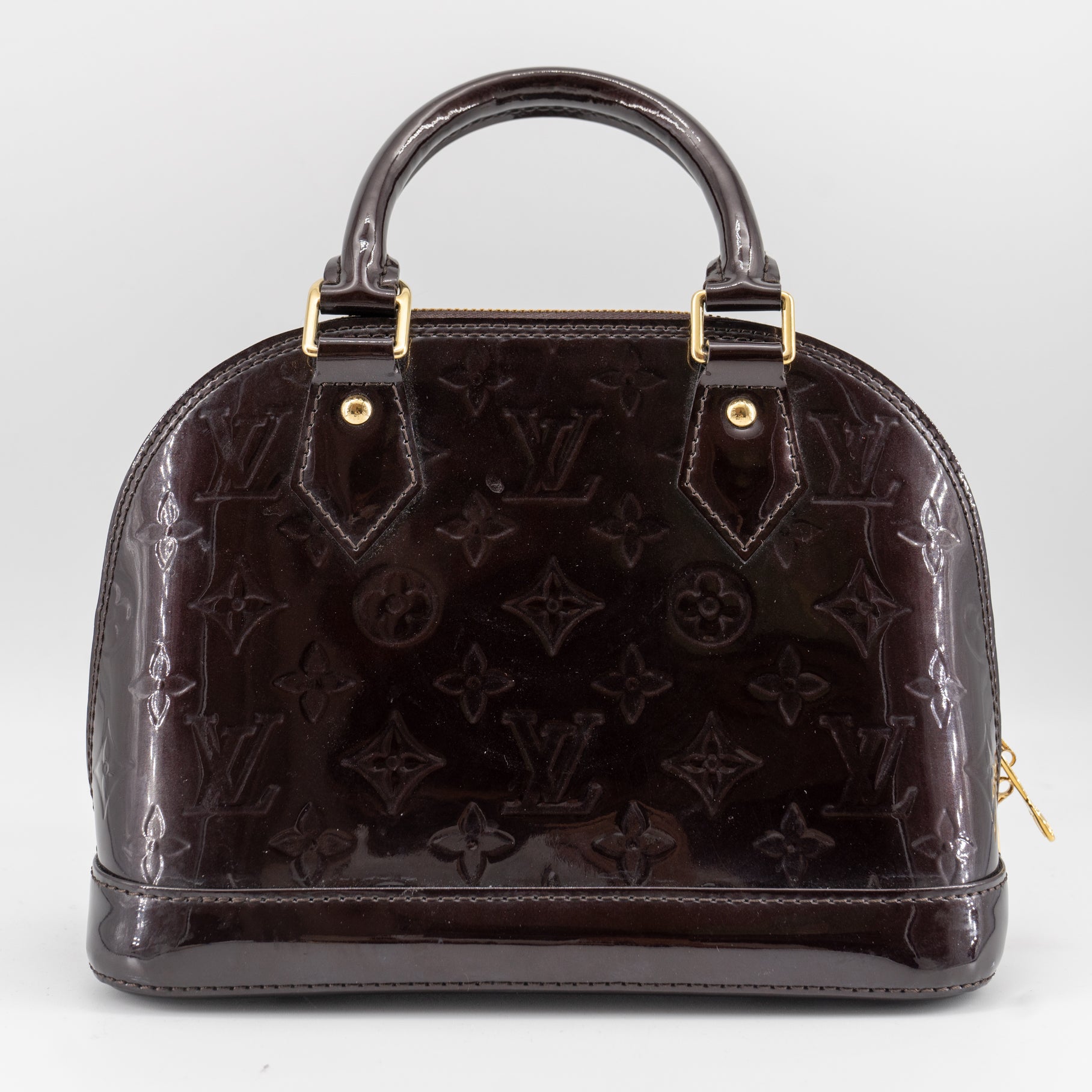 Louis Vuitton Amarante Monogram Vernis Alma PM Bag at 1stDibs
