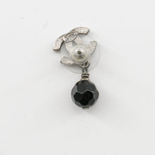 Load image into Gallery viewer, Chanel Black and Silver CC bead bracelet and single earring
