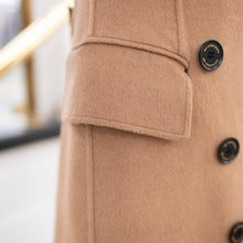 Load image into Gallery viewer, Burberry Camel hair Draped Front Coat
