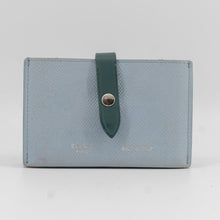 Load image into Gallery viewer, Celine Dusty Blue Grained Leather Accordeon Card Holder
