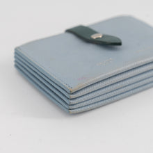 Load image into Gallery viewer, Celine Dusty Blue Grained Leather Accordeon Card Holder
