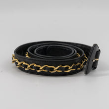 Load image into Gallery viewer, Chanel Black Gold Bag Bum bag Belt
