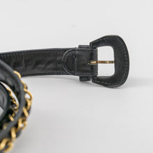 Load image into Gallery viewer, Chanel Black Gold Bag Bum bag Belt
