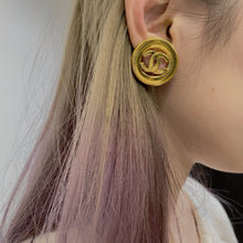 Load image into Gallery viewer, Chanel gold double C logo Earrings TWS
