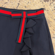 Load image into Gallery viewer, Gucci red and black bow A-line skirt
