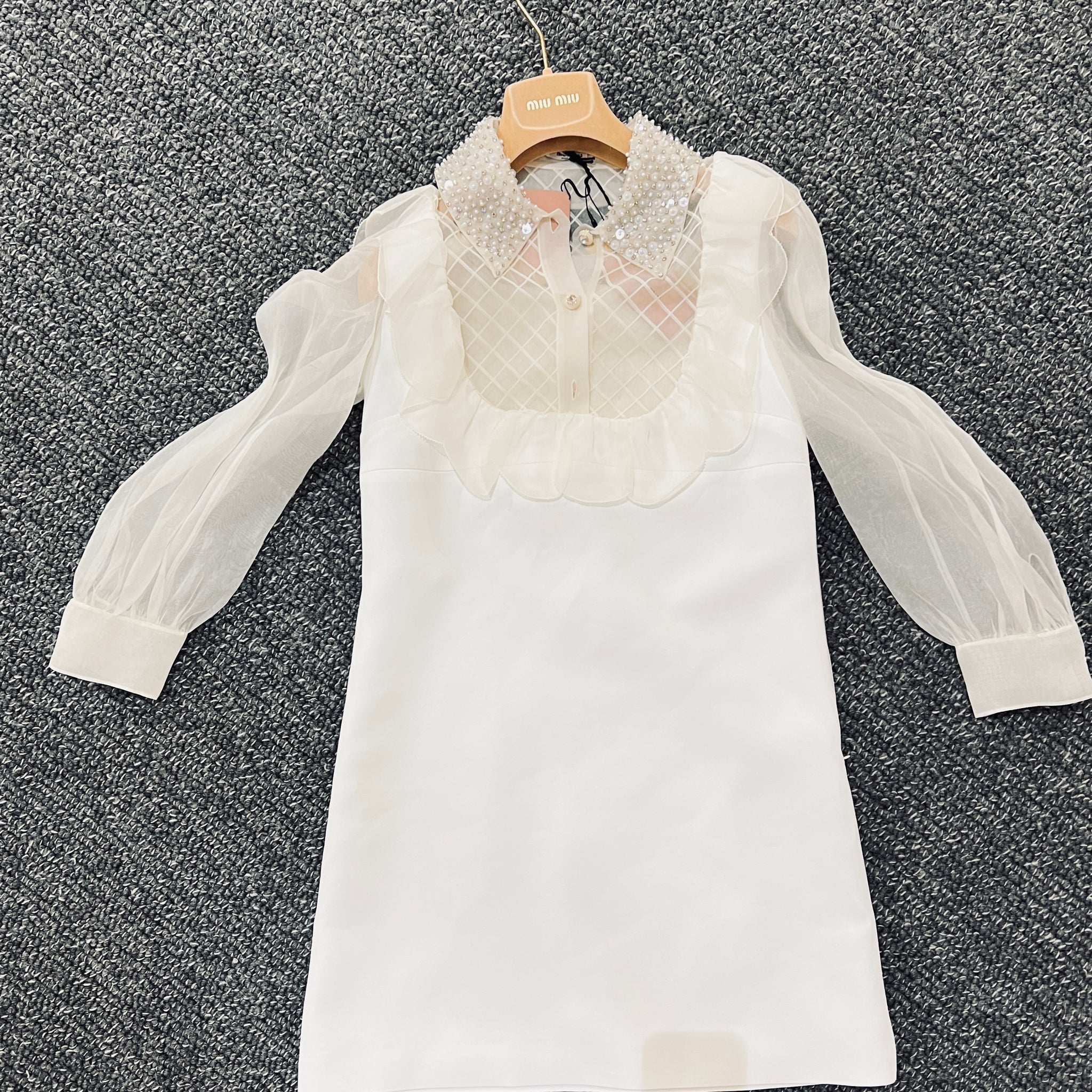 Miu Miu White dress Sheer Room Miu Miu White dress Sheer Room