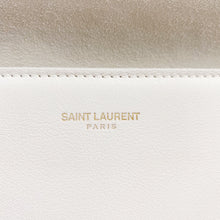 Load image into Gallery viewer, Yves Saint Laurent White Textured Leather Y-ligne Clutch
