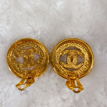 Load image into Gallery viewer, Chanel gold double C logo Earrings
