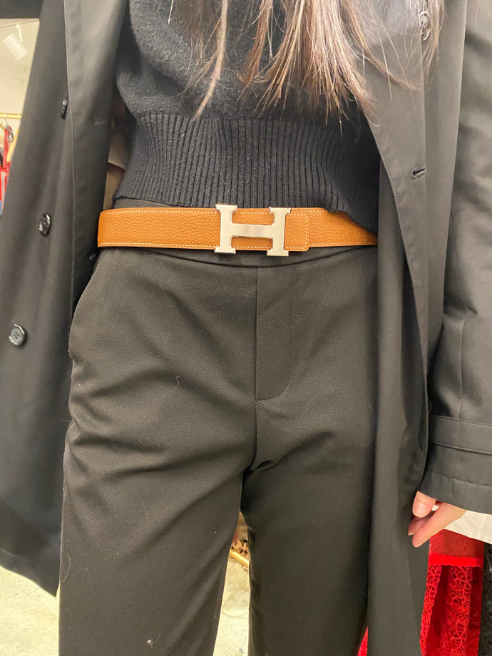 Hermes Man's H buckle belt