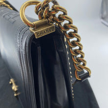 Load image into Gallery viewer, Chanel glazed leather le boy flap bag
