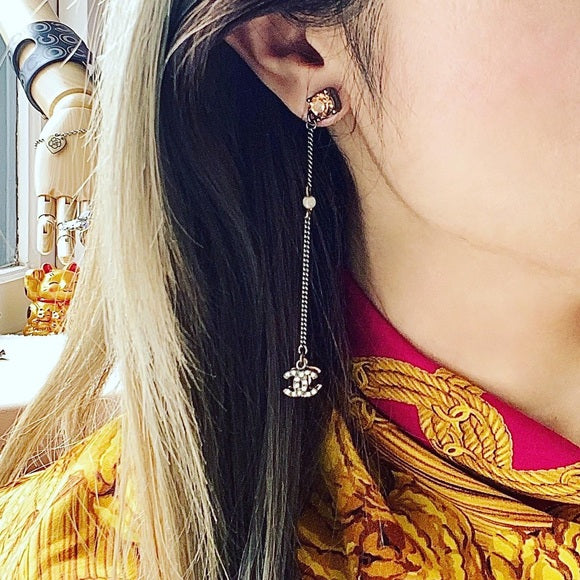 Chanel crystal earrings