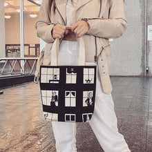 Load image into Gallery viewer, Chanel Coco windows canvas tote handbag
