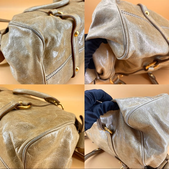 Miu Miu Bow bag Purple Leather ref.582811 - Joli Closet