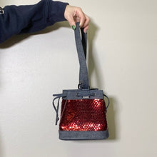 Load image into Gallery viewer, CHANEL Denim Sequin Mini Bucket Bag
