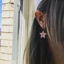 Load image into Gallery viewer, CHANEL VINTAGE two colour star earrings TWS pop
