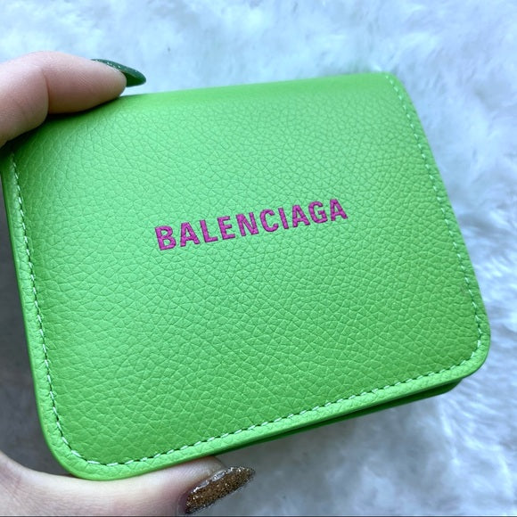 BALENCIAGA green wallet