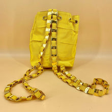 Load image into Gallery viewer, SALVATORE FERRAGAMO cloth Golden chain backpack
