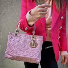 Load image into Gallery viewer, Lady Dior pink cloth bag
