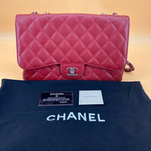 Load image into Gallery viewer, CHANEL classic flap jumbo size leather bag
