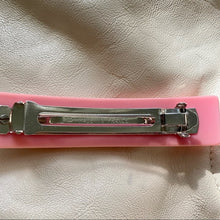 Load image into Gallery viewer, CHANEL VINTAGE pink logo hair barrette
