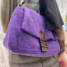 Load image into Gallery viewer, FENDI Wool Mamma baguette Shoulder bag
