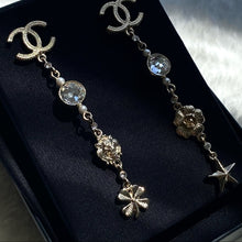 Load image into Gallery viewer, CHANEL star&amp; clover pendant earrings
