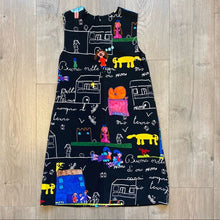 Load image into Gallery viewer, Dolce &amp; Gabbana drawing print black dress TWS pop
