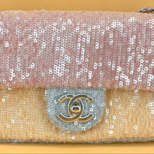 Load image into Gallery viewer, CHANEL classic flap sequins leather bag
