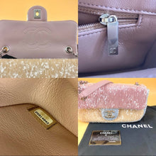 Load image into Gallery viewer, CHANEL classic flap sequins leather bag
