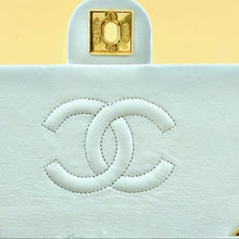 Load image into Gallery viewer, CHANEL vintage white 24k gold classic flap
