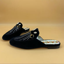 Load image into Gallery viewer, GUCCI velvet crystal loafer

