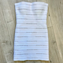 Load image into Gallery viewer, Alexander Wang Logo Elastic Bandeau Dress In White
