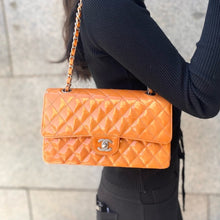 Load image into Gallery viewer, CHANEL orange Classic flap medium size
