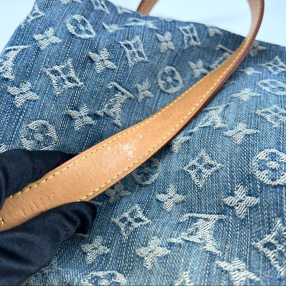 Louis Vuitton Monogram Denim Baggy PM Crossbody Bag 45lk11
