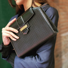 Load image into Gallery viewer, GUCCI vintage black leather clutch
