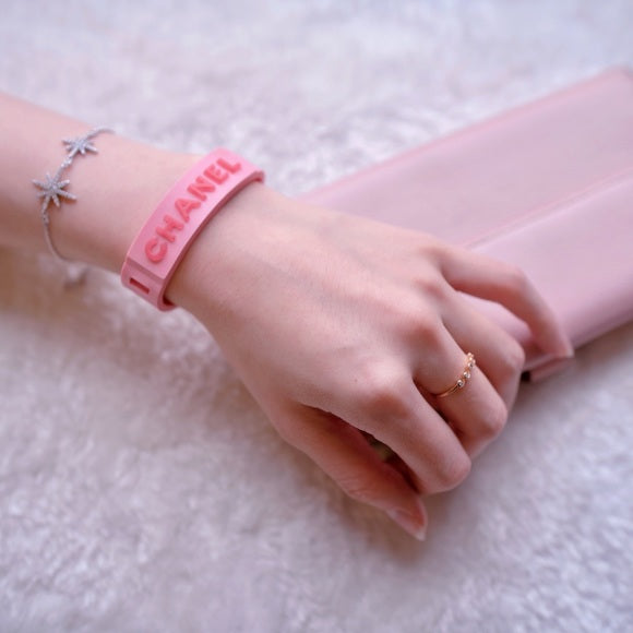 CHANEL vintage pink bracelet